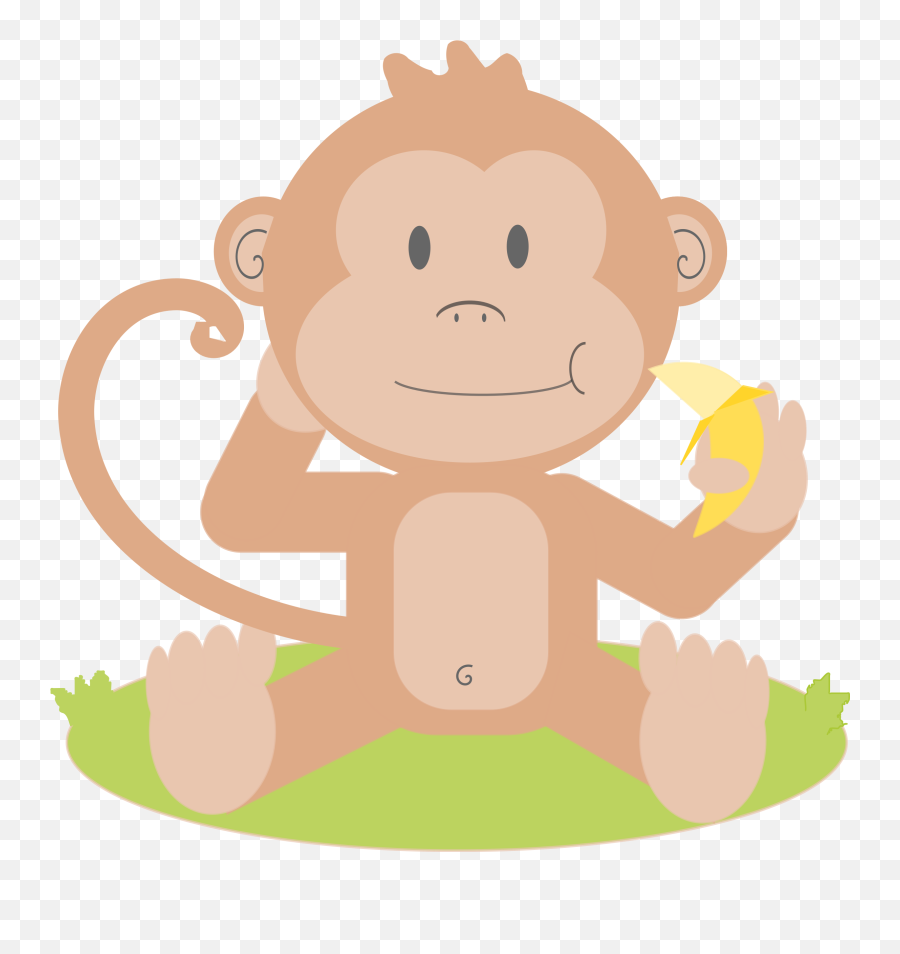 Cute Cartoon Monkey Transparent Images - Public Domain Free Monkey Clipart Png,Cute Monkey Png