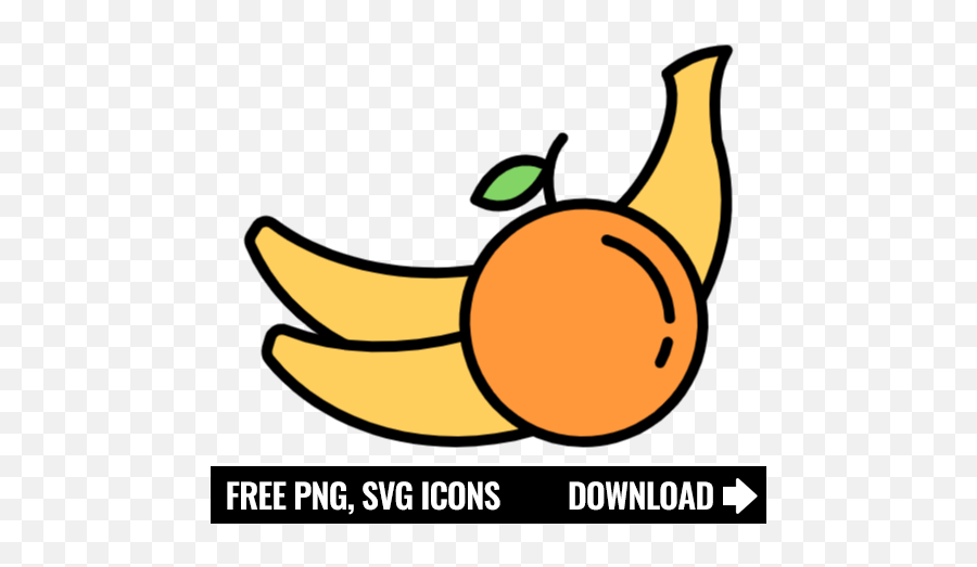 Free Banana And Orange Icon Symbol Png Svg Download Fruit
