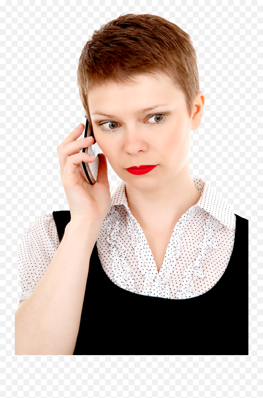 Download Business Woman - Business Woman With Phone Png,Cell Phone Png