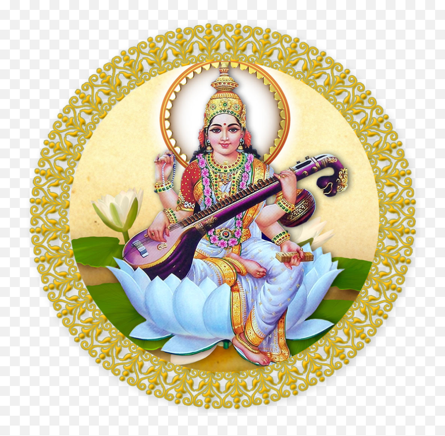 Saraswati Png Transparent Images - Ayudha Pooja And Saraswati Puja 2018,Goddess Png