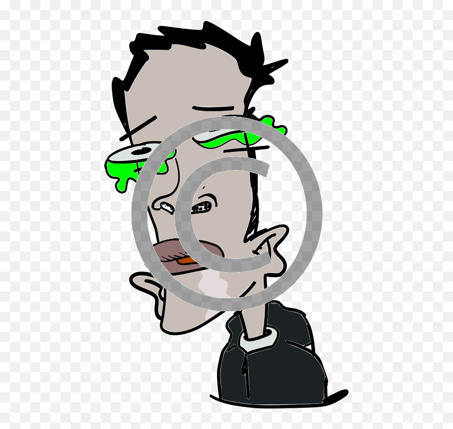 Man With Green Slime Under Eyes Png U2013 Tigerstock - Ugly Crying Cartoon,Green Slime Png