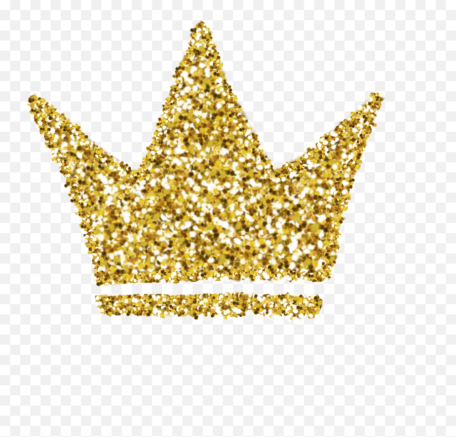 Gold Glitter Crown Clipart Png - Gold Glitter Crown Png,Gold Crown Png
