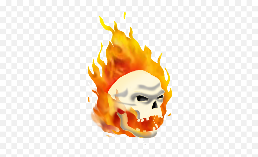Cool Skull Clip Art - Skulls On Fire Png,Green Flames Png