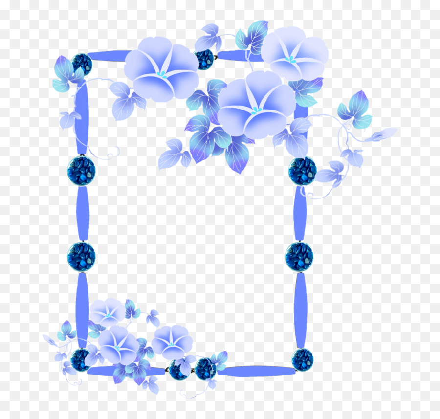 Frame Clipart Blue Flower Picture 1152740 - Morning Glory Png,Flower Frame Png