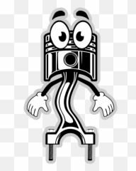 Rodney The Piston Sticker U2013 Mighty Car Mods - Mighty Car Mods Logo Png,Pistons Logo Png