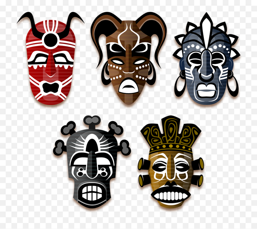 Masks Tribe Africa - Tribal African Mask Designs Png,Masks Png