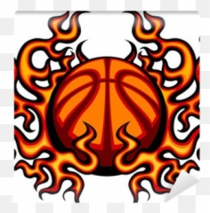 Basketball Template With Flames Vector Image Wall Mural U2022 Pixers We Live Change - With png
