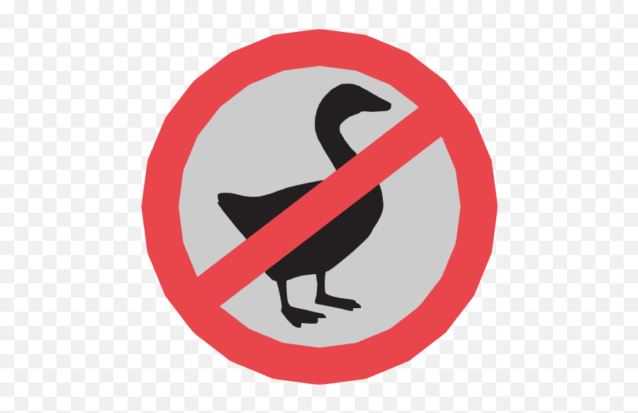 No Goose Sign 1 - Untitled Goose Game Wiki Duck Png,Geese Png