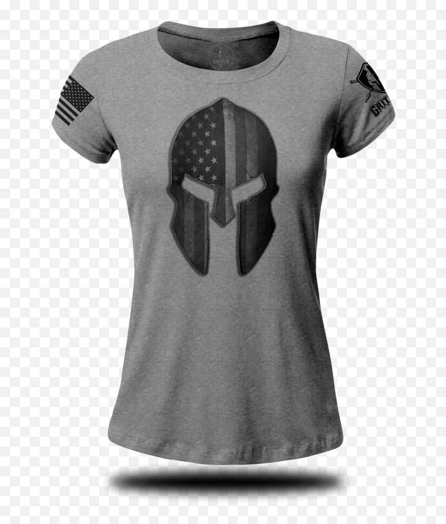 Spartan Helmet Stars And Stripes Ladies T - Shirt Grit Gear Embrace The Suck Shirts Png,Spartan Helmet Png