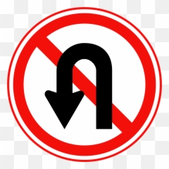 No U Turn Traffic Sign Transparent Png - Granada,Traffic Sign Png