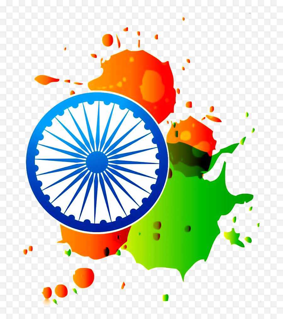 India Flag Stencil for Classroom / Therapy Use - Great India Flag Clipart