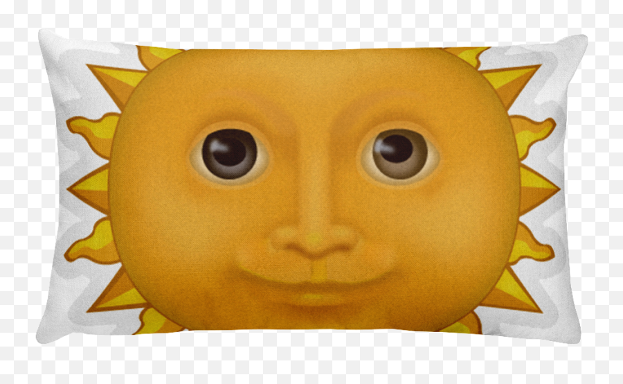 Bed Pillow Sun With Face Just Emoji Png - Emoji,Sun Emoji Png