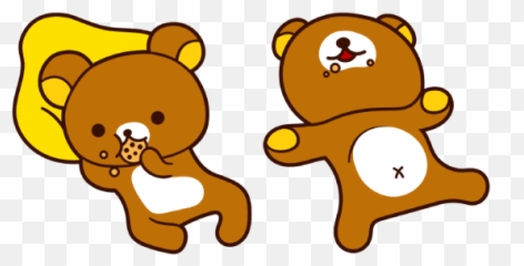 Rilakkuma Eating Cookie Cursor - Bear Eating A Cookie Png,Rilakkuma Transparent