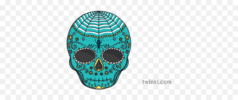 Sugar Skull Mask English 02 Day Of The Dead Ks1 - Dot Png,Skull Mask Png