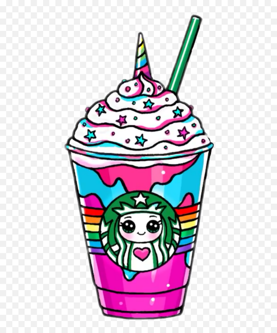 Kawaii Drink Drinks Unicorn Horn - Kawaii Food Cute Drawings Png,Frappuccino Png