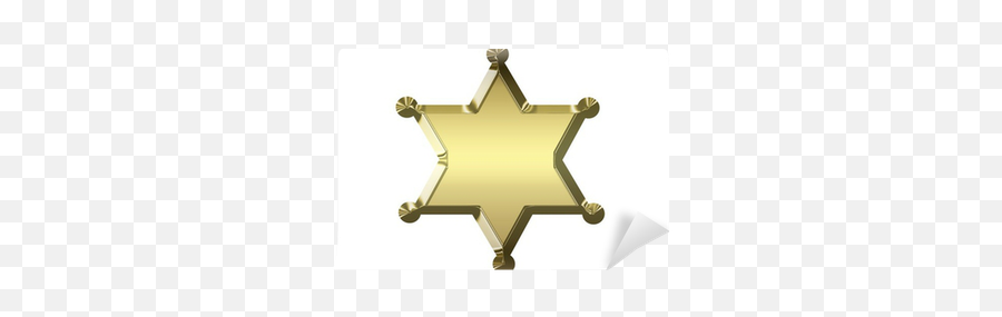 Blank Golden Sheriff Star Isolated - Star Png,Blank Police Badge Png