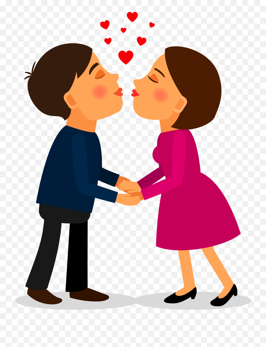Drawing Couple Transprent Png Free - Cartoon Kissing Couple Png,Kissing Png