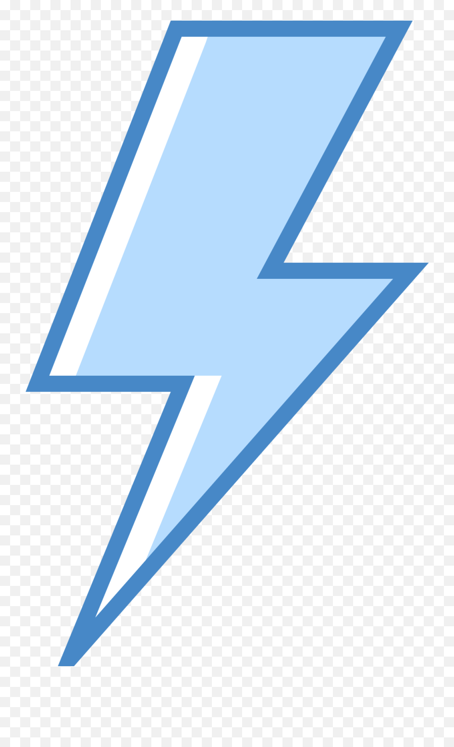 White Lightning Bolt Png - Triangle Clipart Full Size Blue Lightning Bolt Png,Blue Triangle Png