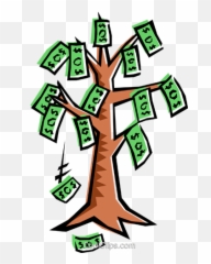 Money Tree Royalty Free Vector Clip Art Illustration - Tree Clipart png
