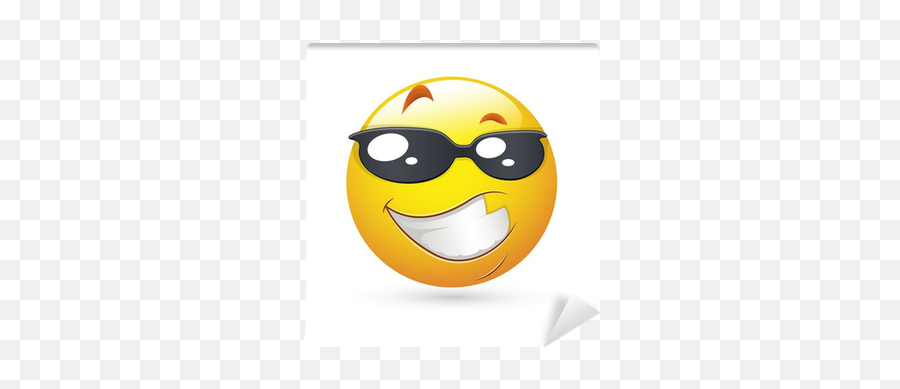 Wall Mural Smiley Emoticons Face Vector - Handsome Handsome Emoji Png,Handsome Icon