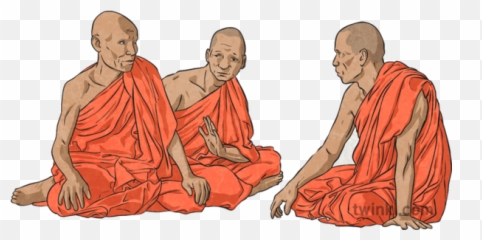 Buddhist Monks Discussing Illustration - Monk Png,Monk Png