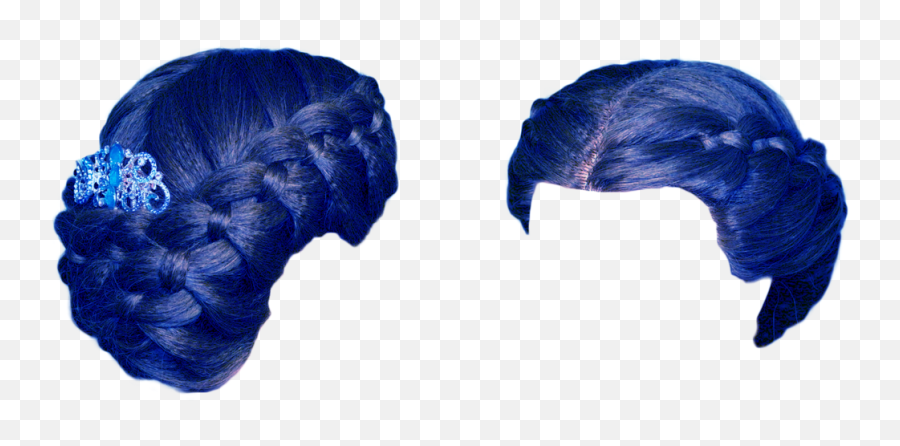 Blue Hair Png 2 Image - Blue Hair Wigs Transparent Background,Short Hair Png