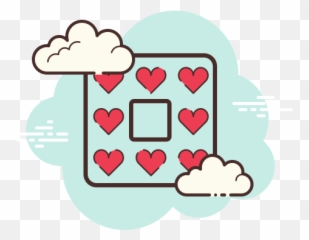 Heart Border Icon In Cloud Style - App Store Icon Aesthetic png