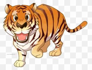 Jungle Animals Tiger Clipart - Cartoon Transparent Jungle Animals Png,Animal Clipart Png