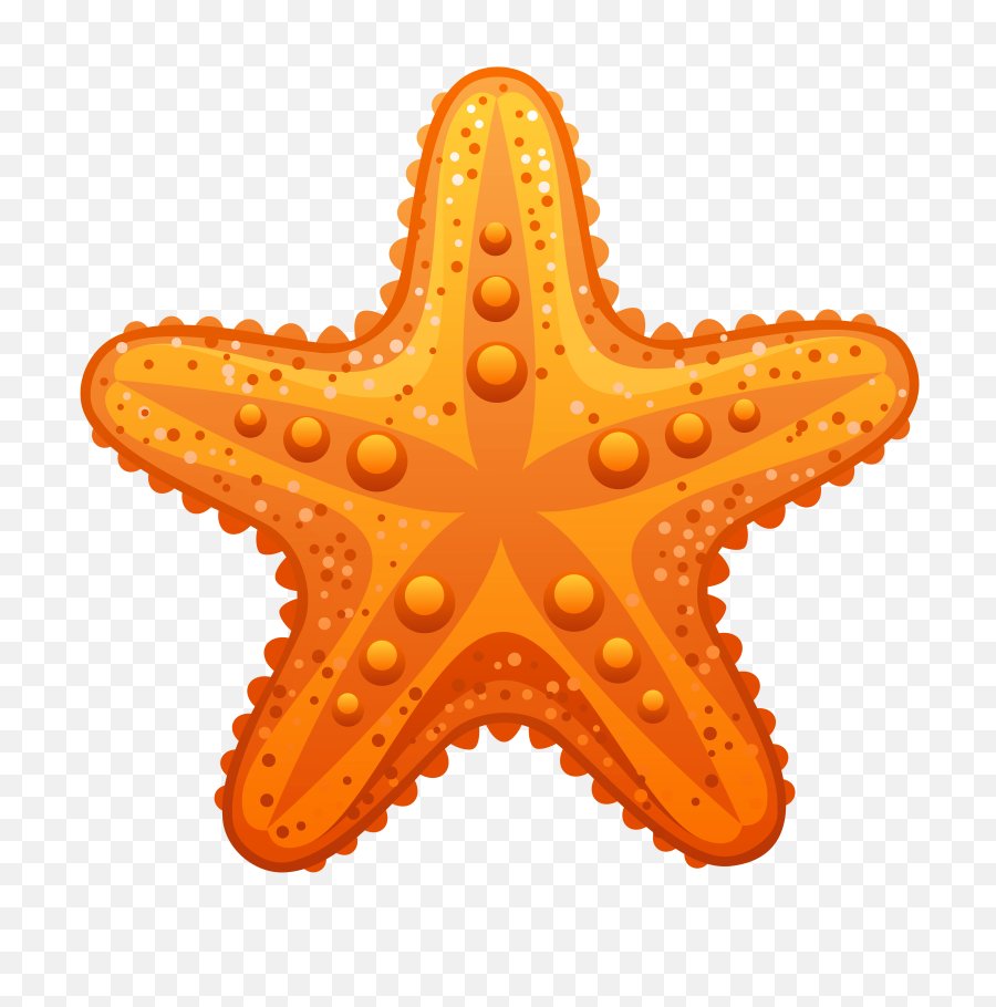 Transparent Starfish Png Clipart Image - Sea Star Clipart Png,Beach Clipart Transparent Background