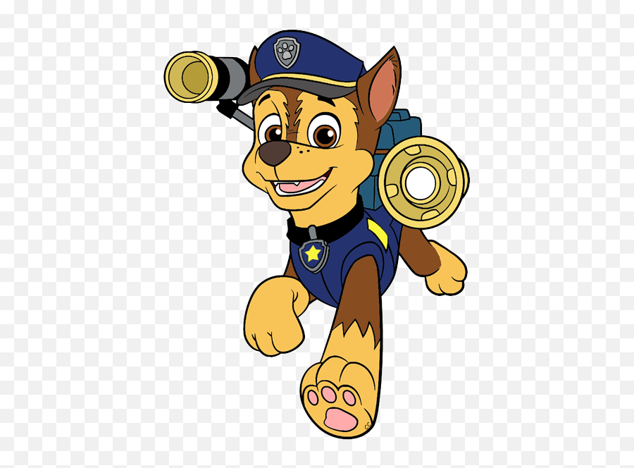 Paw Patrol Chase Clipart 3 Station - Chase Paw Patrol Cartoon Png,Skye Paw Patrol Png