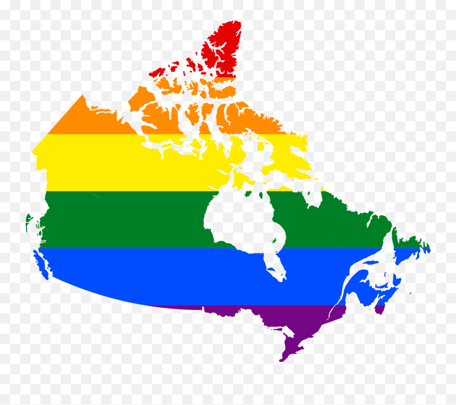 Download Lgbt Flag Map Of Canada - Lgbt Flag Map Canada Provincial Governments In Canada Png,Gay Flag Png