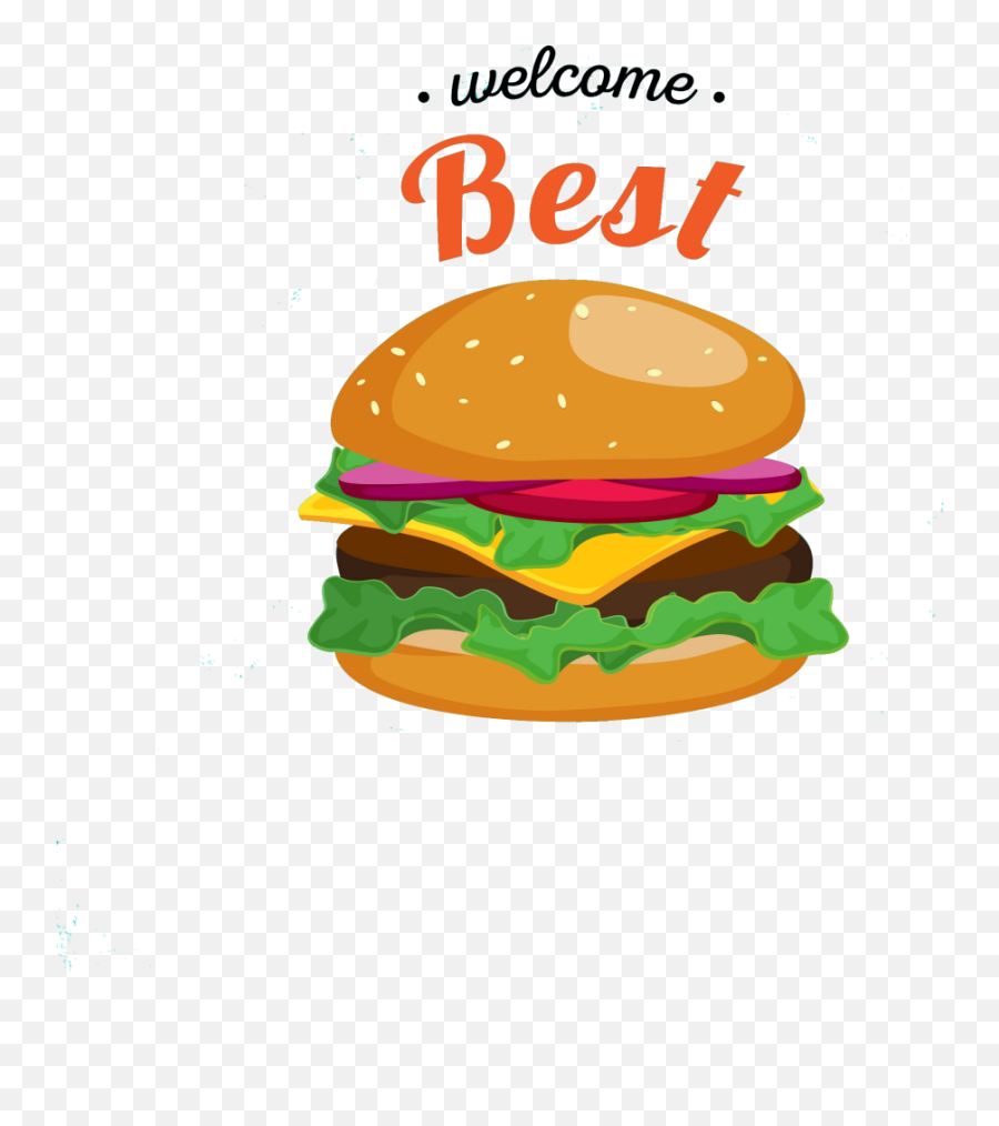 Download Hd Burger Png File Free Vector - Hamburger Burger Drawing Png Vector,Hamburger Png