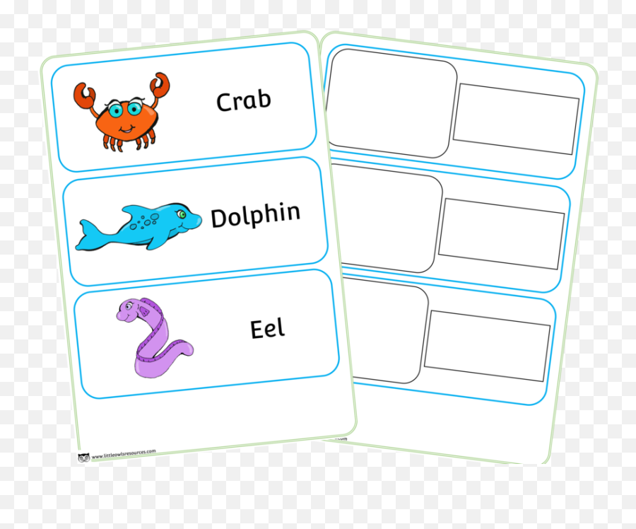 Sea Animals Printable Early Years - Sea Animals Words Png,Under The Sea Png