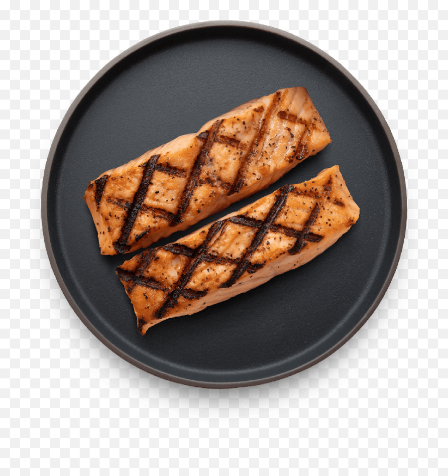 Grilled Salmon - Transparent Salmon Png Plate,Salmon Png