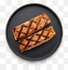 Grilled Salmon - Transparent Salmon Png Plate,Salmon Png
