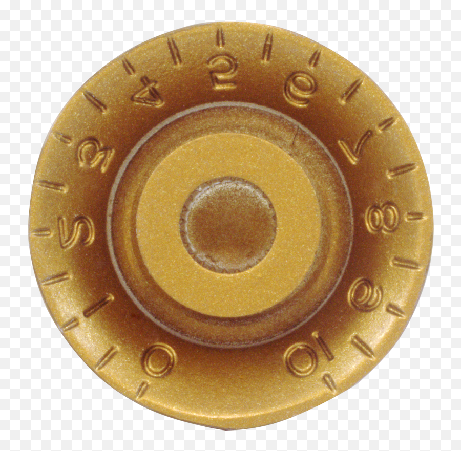 Knob - Top Hat Embossed Numbers Gibson Style Antique Gold Guitar Knob Png,Knob Png