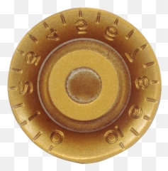 Knob - Top Hat Embossed Numbers Gibson Style Antique Gold Guitar Knob Png,Knob Png