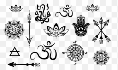 The Yoga Minis Temporary Tattoo Set Inspired By Some Of - Tattoo png