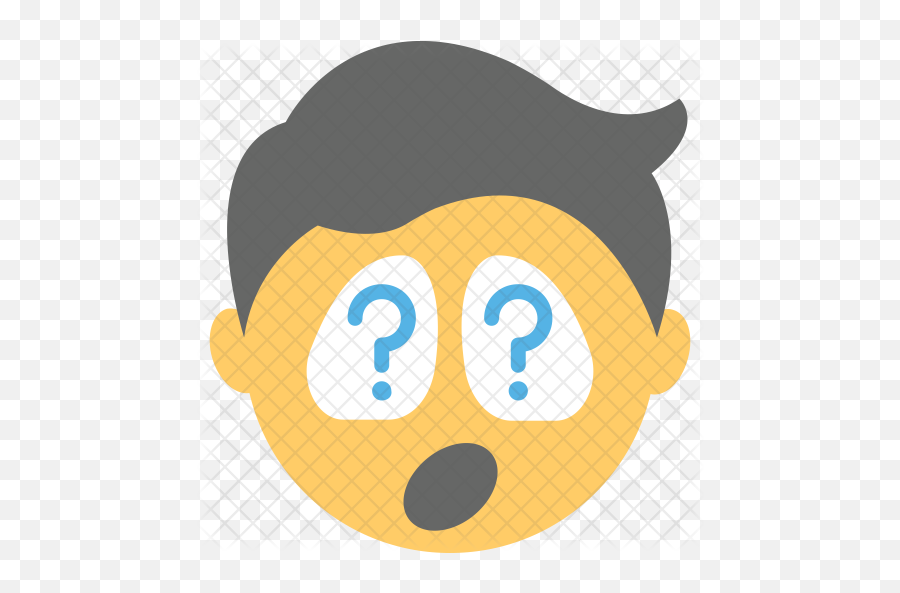 Confused Face Icon - Face Kid With Question Mark Png,Confused Face Png