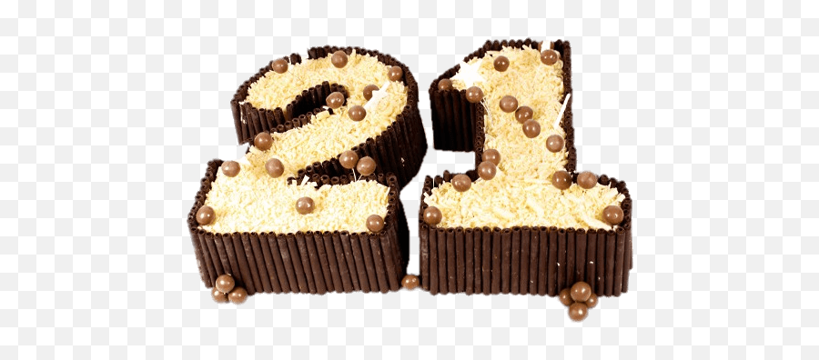 Number 21 Cake Transparent Png - Chocolate 21 Number Cake,Chocolate Cake Png