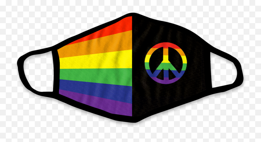 Rainbow Peace Sign Face Mask - Pug Life Face Mask Png,Peace Sign Logo