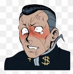 Okugasm - Discord Emoji Josuke Ahegao Png,Josuke Png