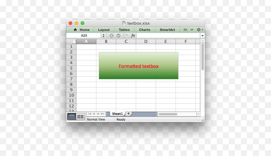 Working With Textboxes Xlsxwriter - Conditional Formatting Meaning In Excel Png,Textbox Png