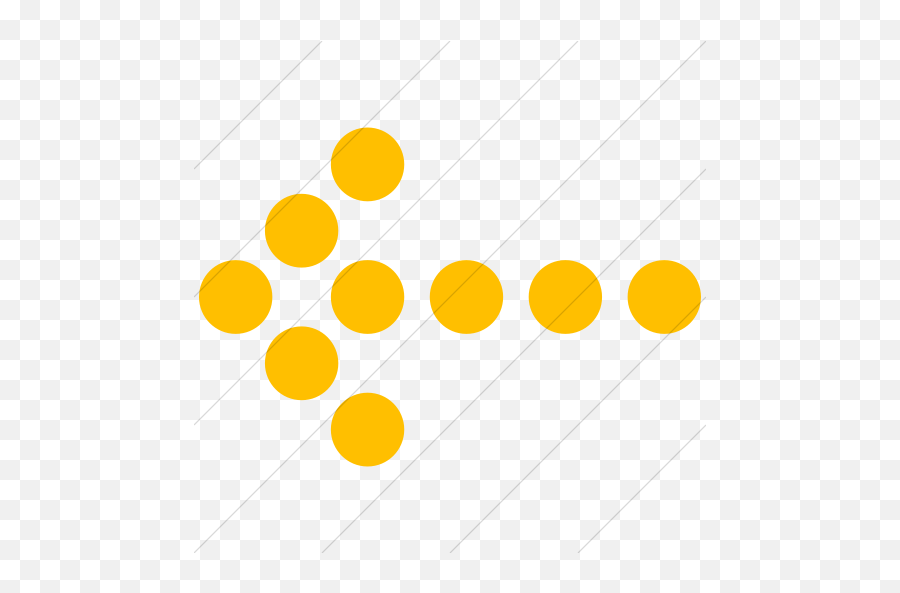 Iconsetc Simple Yellow Classic Arrows Dotted Left Icon - Yellow Arrow Dotted Png,Dotted Arrow Png