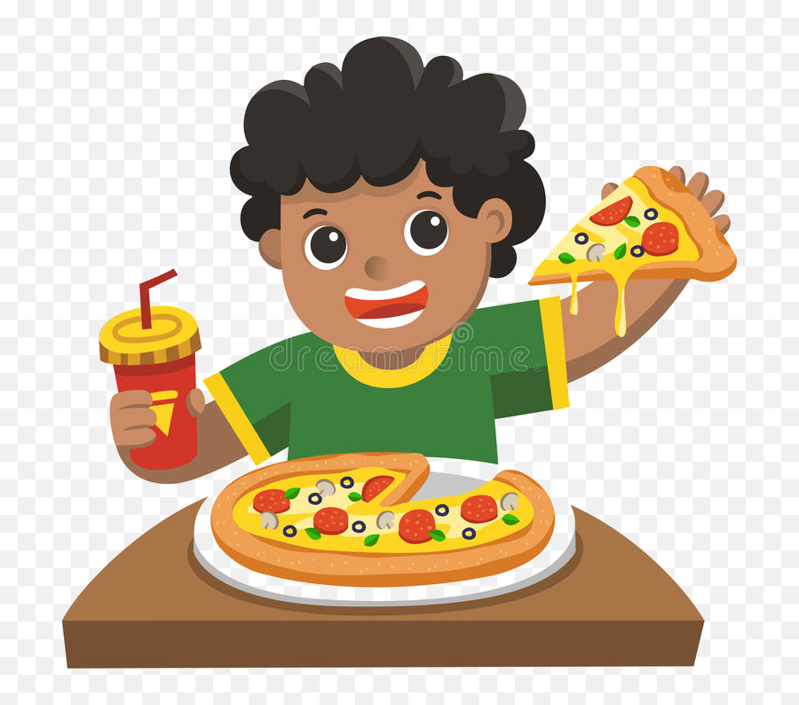 Person Eating Png Transparent - Kids Eating Pizza Clipart,Eating Png