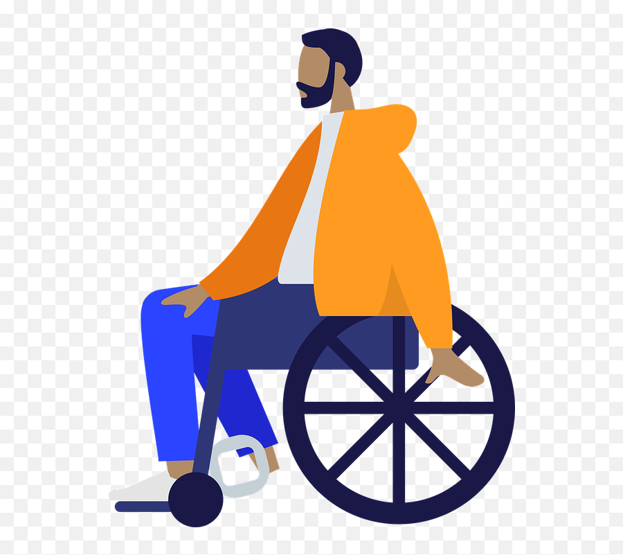 Humans People Wheelchair - Wheelchair Illustration Png,Wheelchair Silhouette Png
