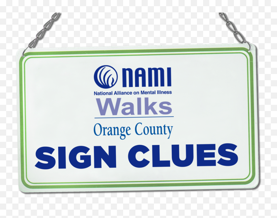 Namiwalks Sign Clues U2014 Nami Orange County - National Alliance On Mental Illness Png,Nami Transparent
