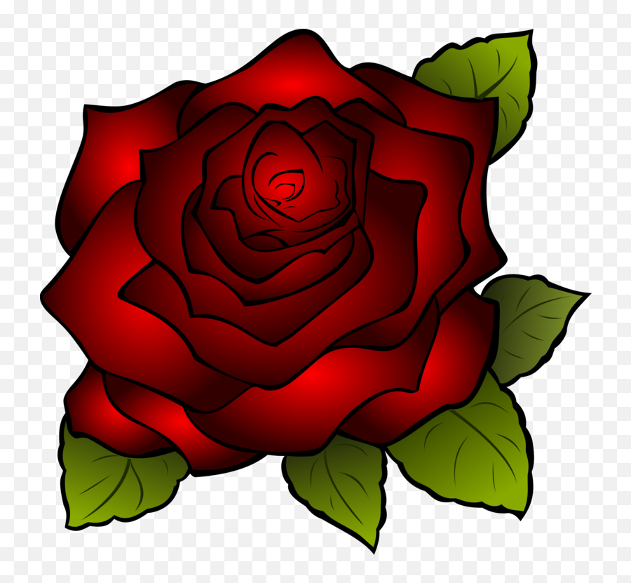 Plant Flower China Rose Png Clipart - Red Rose Outline,Rose Vector Png