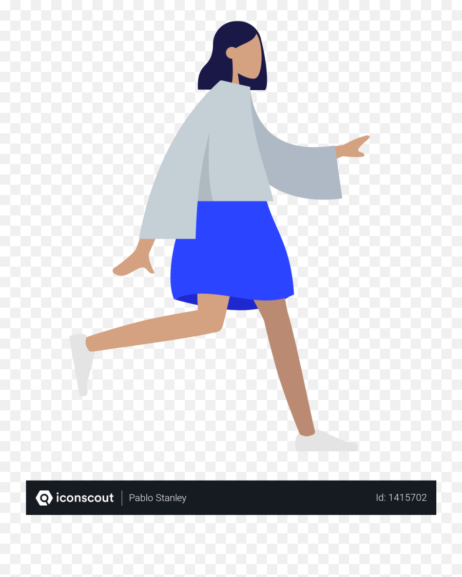 Free Walking Girl Illustration Download In Png U0026 Vector Format - Walking Girl Illustration,Girl Sitting Png