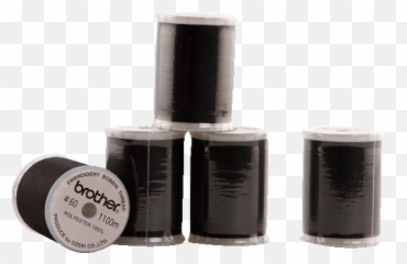 Embroidery Bobbin Thread - Black 60 weight u2013 5 spools Cylinder png